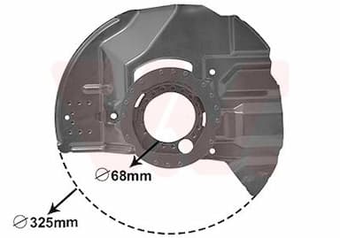 Dubļu sargs, Bremžu disks VAN WEZEL 0646372 1