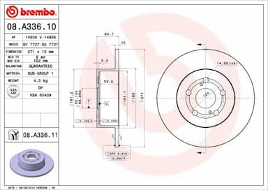 Bremžu diski BREMBO 08.A336.11 1