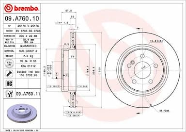 Bremžu diski BREMBO 09.A760.11 1