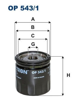 Eļļas filtrs FILTRON OP 543/1 1