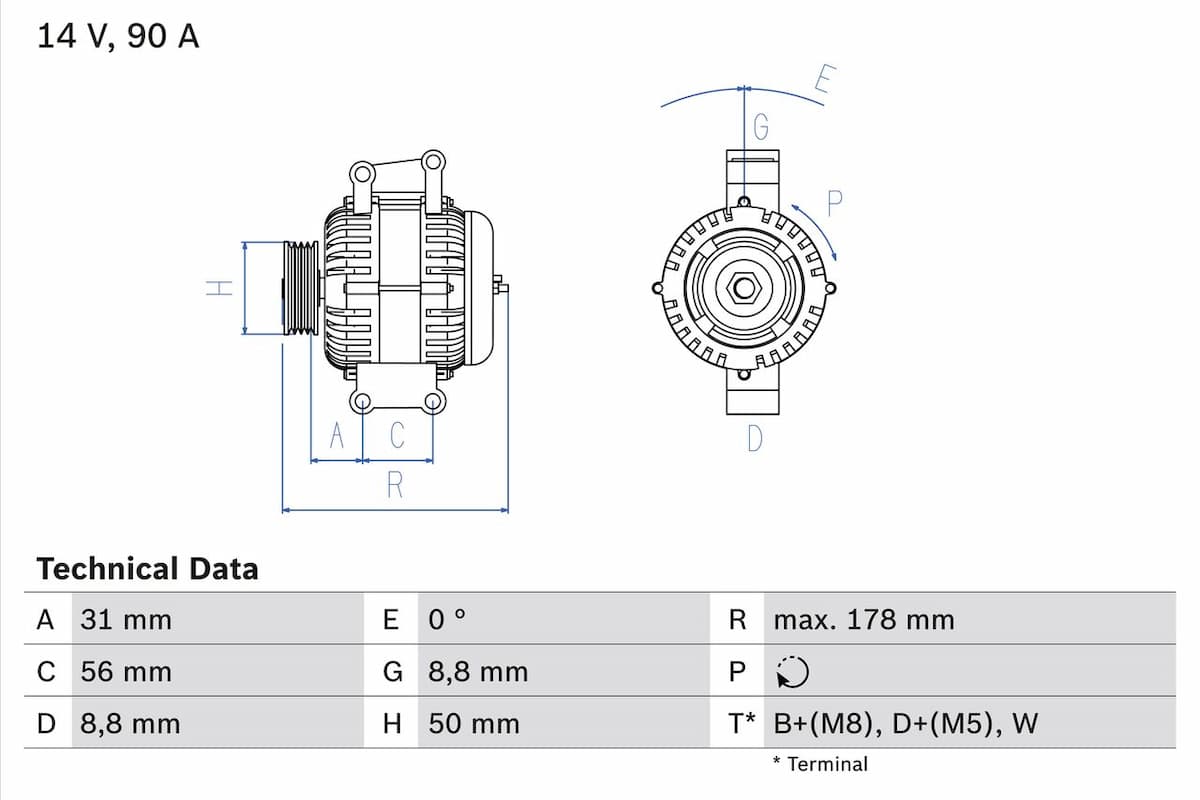 Ģenerators BOSCH 0 986 041 530 1