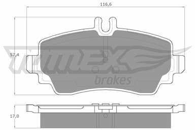 Bremžu uzliku kompl., Disku bremzes TOMEX Brakes TX 12-75 1