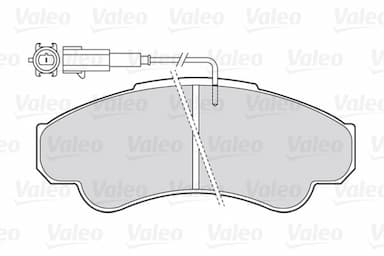 Bremžu uzliku kompl., Disku bremzes VALEO 301569 2