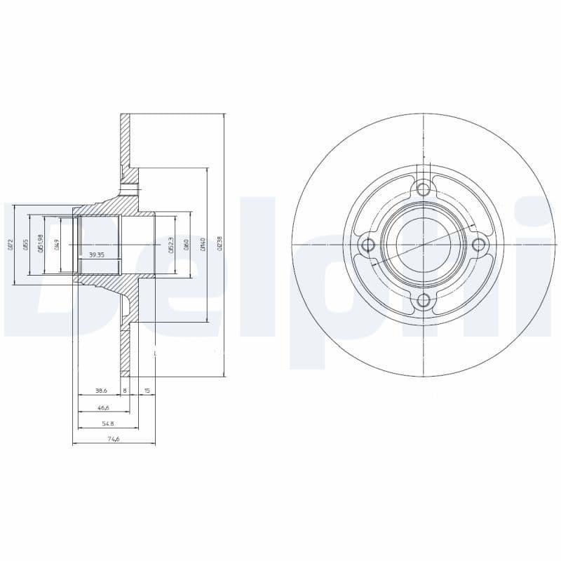 Bremžu diski DELPHI BG9033RS 1