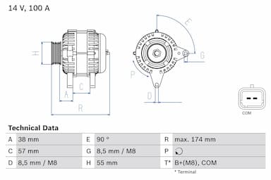 Ģenerators BOSCH 0 986 083 200 1