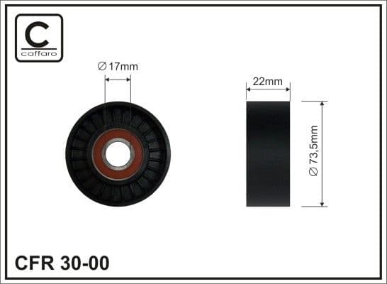 Spriegotājrullītis, Ķīļrievu siksna CAFFARO 30-00 1