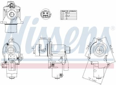 Izpl. gāzu recirkulācijas vārsts NISSENS 98553 1