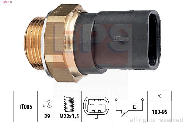 Termoslēdzis, Radiatora ventilators EPS 1.850.117 1