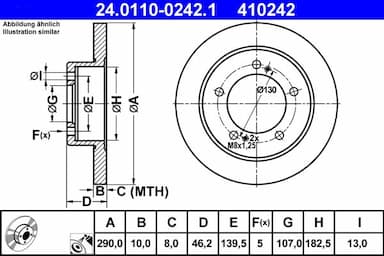 Bremžu diski ATE 24.0110-0242.1 1