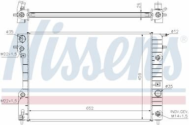 Radiators, Motora dzesēšanas sistēma NISSENS 63072A 5