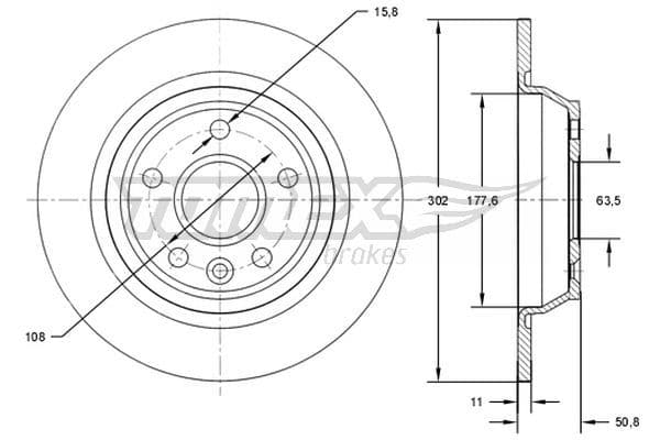 Bremžu diski TOMEX Brakes TX 71-61 1