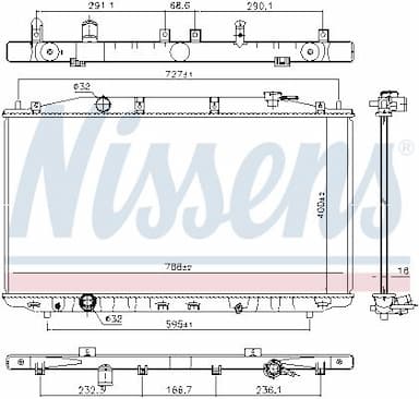 Radiators, Motora dzesēšanas sistēma NISSENS 681373 5