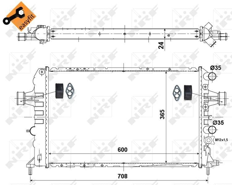 Radiators, Motora dzesēšanas sistēma NRF 58355 1