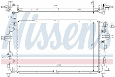 Radiators, Motora dzesēšanas sistēma NISSENS 63111A 5