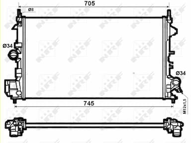 Radiators, Motora dzesēšanas sistēma NRF 53074 1