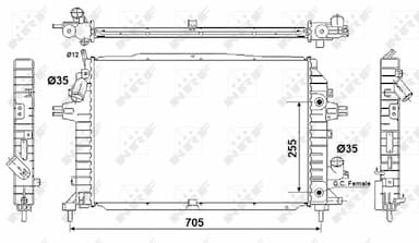 Radiators, Motora dzesēšanas sistēma NRF 53082 4