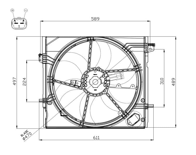 Ventilators, Motora dzesēšanas sistēma NRF 47897 1