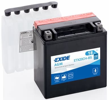 Startera akumulatoru baterija EXIDE ETX20CH-BS 1