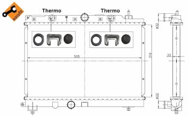 Radiators, Motora dzesēšanas sistēma NRF 55305 4