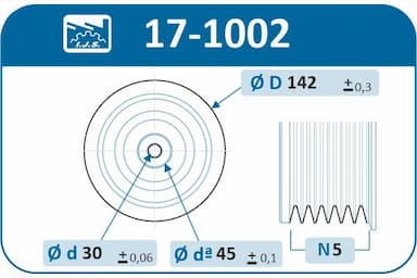 Piedziņas skriemelis, Kloķvārpsta IJS GROUP 17-1002 2