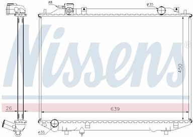 Radiators, Motora dzesēšanas sistēma NISSENS 62246A 7