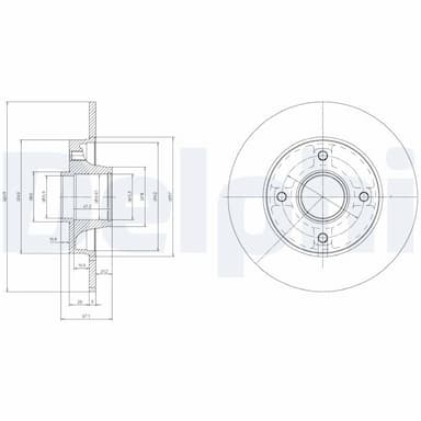 Bremžu diski DELPHI BG9021RS 1