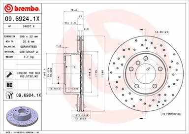 Bremžu diski BREMBO 09.6924.1X 1