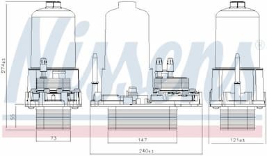 Eļļas radiators, Motoreļļa NISSENS 91120 6