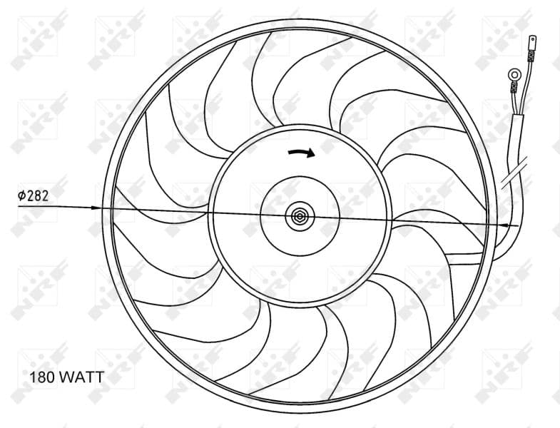 Ventilators, Motora dzesēšanas sistēma NRF 47071 1