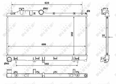 Radiators, Motora dzesēšanas sistēma NRF 53929 1