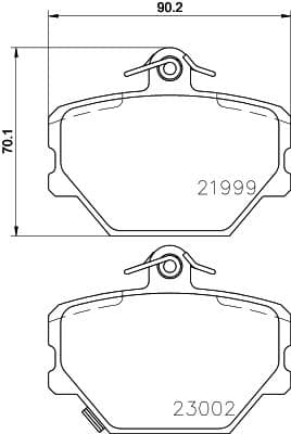 Bremžu uzliku kompl., Disku bremzes HELLA 8DB 355 008-721 1