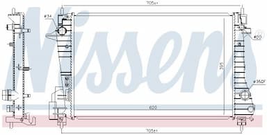 Radiators, Motora dzesēšanas sistēma NISSENS 606455 5