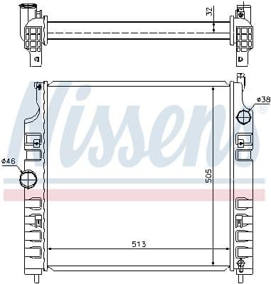 Radiators, Motora dzesēšanas sistēma NISSENS 61026 5