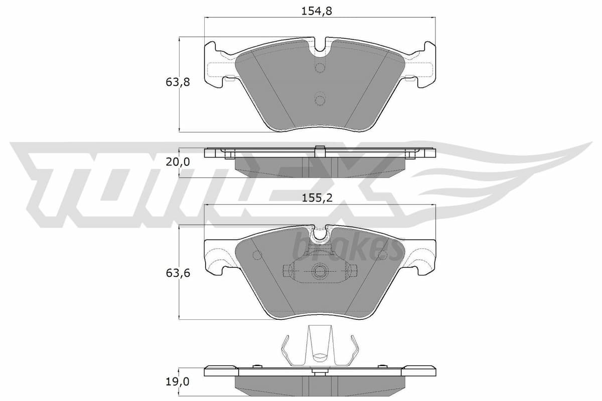 Bremžu uzliku kompl., Disku bremzes TOMEX Brakes TX 17-33 1