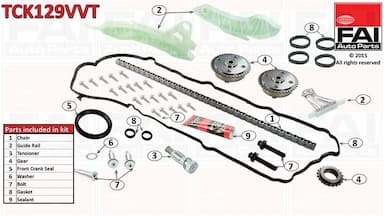 Sadales vārpstas piedziņas ķēdes komplekts FAI AutoParts TCK129VVT 1