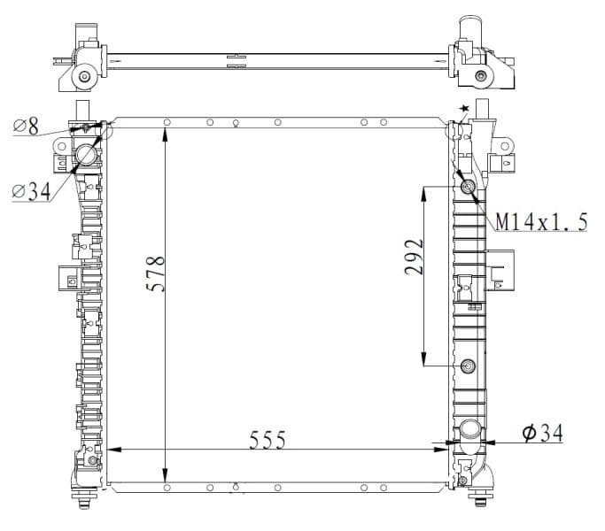 Radiators, Motora dzesēšanas sistēma NRF 59342 1