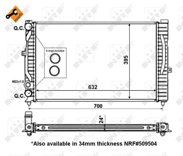 Radiators, Motora dzesēšanas sistēma NRF 56127 1