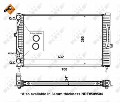 Radiators, Motora dzesēšanas sistēma NRF 56127 1