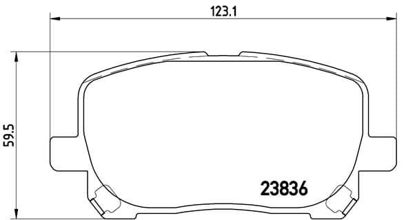 Bremžu uzliku kompl., Disku bremzes BREMBO P 83 061 1