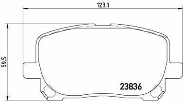 Bremžu uzliku kompl., Disku bremzes BREMBO P 83 061 1