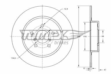 Bremžu diski TOMEX Brakes TX 73-54 1