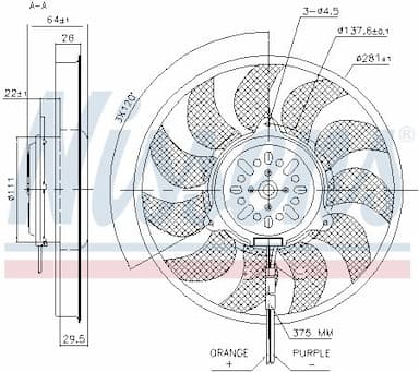 Ventilators, Motora dzesēšanas sistēma NISSENS 85731 6