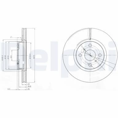 Bremžu diski DELPHI BG4054 1