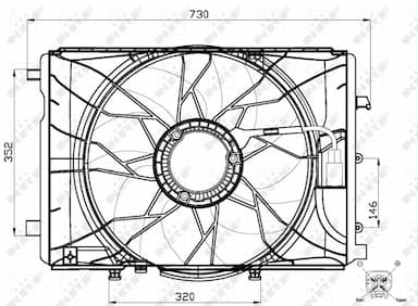 Ventilators, Motora dzesēšanas sistēma NRF 47443 3