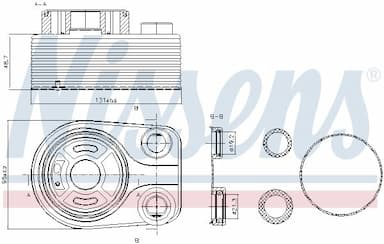 Eļļas radiators, Motoreļļa NISSENS 90705 6