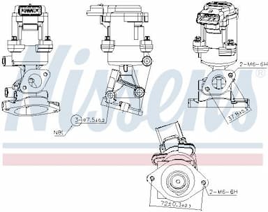 Izpl. gāzu recirkulācijas vārsts NISSENS 98350 7
