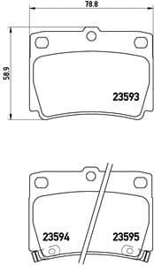 Bremžu uzliku kompl., Disku bremzes BREMBO P 54 026 1