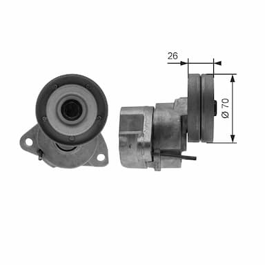 Siksnas spriegotājs, Ķīļsiksna GATES T38154 1