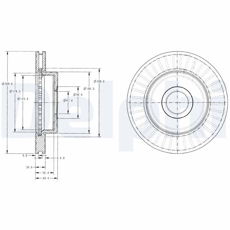 Bremžu diski DELPHI BG3659 1