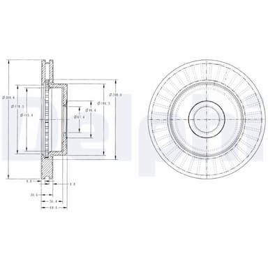 Bremžu diski DELPHI BG3659 1